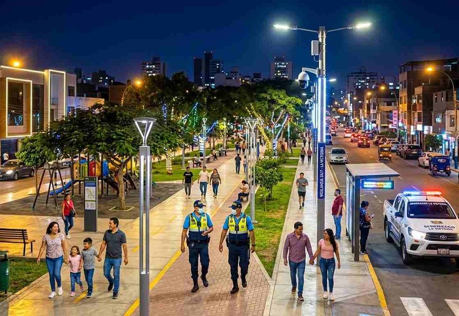 Gestión de Riesgo y Seguridad — luces LED y videovigilancia